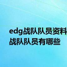 edg战队队员资料 edg战队队员有哪些