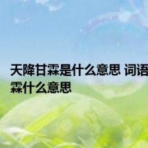 天降甘霖是什么意思 词语天降甘霖什么意思