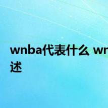 wnba代表什么 wnba简述
