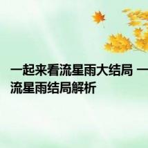 一起来看流星雨大结局 一起来看流星雨结局解析
