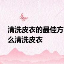 清洗皮衣的最佳方法 怎么清洗皮衣