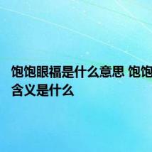 饱饱眼福是什么意思 饱饱眼福的含义是什么
