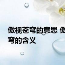 傲视苍穹的意思 傲视苍穹的含义