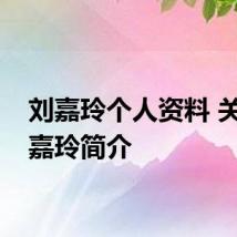 刘嘉玲个人资料 关于刘嘉玲简介