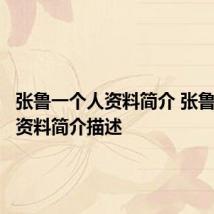 张鲁一个人资料简介 张鲁一个人资料简介描述