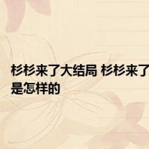 杉杉来了大结局 杉杉来了大结局是怎样的