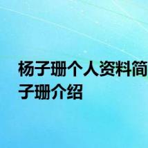 杨子珊个人资料简介 杨子珊介绍