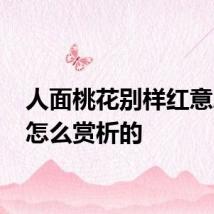 人面桃花别样红意思 是怎么赏析的