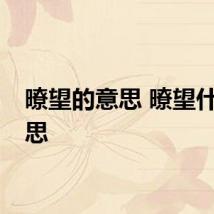 暸望的意思 暸望什么意思