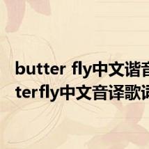 butter fly中文谐音 butterfly中文音译歌词