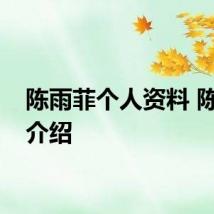 陈雨菲个人资料 陈雨菲介绍