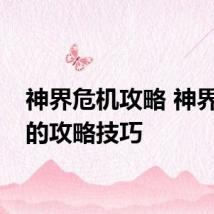 神界危机攻略 神界危机的攻略技巧