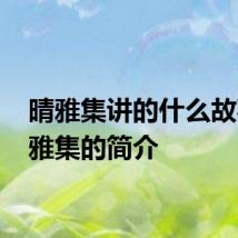 晴雅集讲的什么故事 晴雅集的简介