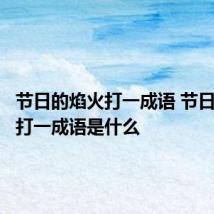 节日的焰火打一成语 节日的焰火打一成语是什么