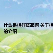 什么是相伴概率啊 关于相伴概率的介绍
