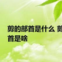 剪的部首是什么 剪的部首是啥