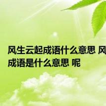 风生云起成语什么意思 风生云起成语是什么意思 呢