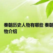 秦朝历史人物有哪些 秦朝历史人物介绍