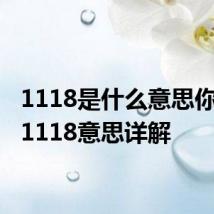 1118是什么意思你懂吗 1118意思详解