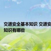交通安全基本知识 交通安全基本知识有哪些