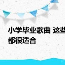 小学毕业歌曲 这些歌曲都很适合