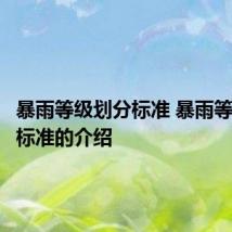 暴雨等级划分标准 暴雨等级划分标准的介绍