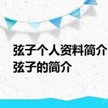 弦子个人资料简介 关于弦子的简介