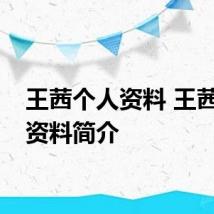 王茜个人资料 王茜个人资料简介