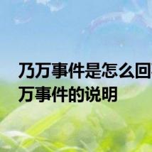 乃万事件是怎么回事 乃万事件的说明