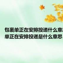 包裹单正在安排投递什么意思 包裹单正在安排投递是什么意思