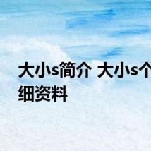 大小s简介 大小s个人详细资料