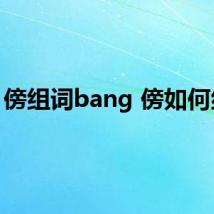 傍组词bang 傍如何组词