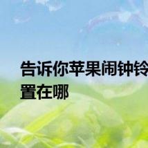 告诉你苹果闹钟铃声设置在哪