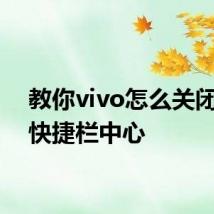 教你vivo怎么关闭上滑快捷栏中心