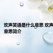 欢声笑语是什么意思 欢声笑语的意思简介