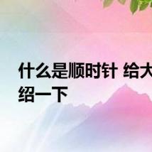 什么是顺时针 给大家介绍一下
