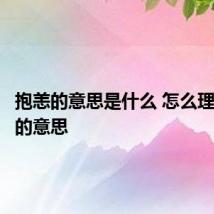 抱恙的意思是什么 怎么理解抱恙的意思