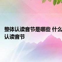 整体认读音节是哪些 什么是整体认读音节