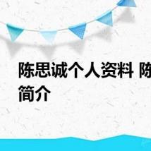 陈思诚个人资料 陈思诚简介