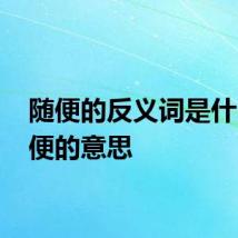 随便的反义词是什么 随便的意思