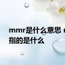 mmr是什么意思 mmr指的是什么