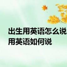 出生用英语怎么说 出生用英语如何说