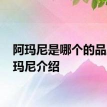 阿玛尼是哪个的品牌 阿玛尼介绍