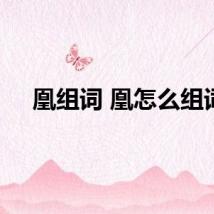 凰组词 凰怎么组词