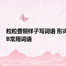 粒粒香照样子写词语 形式为AAB常用词语