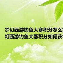 梦幻西游钓鱼大赛积分怎么获得 梦幻西游钓鱼大赛积分如何获得
