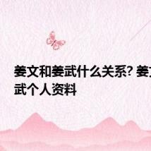 姜文和姜武什么关系? 姜文和姜武个人资料