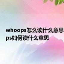 whoops怎么读什么意思 whoops如何读什么意思