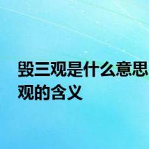 毁三观是什么意思 毁三观的含义