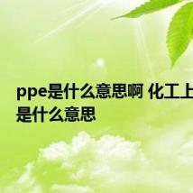 ppe是什么意思啊 化工上的PPE是什么意思